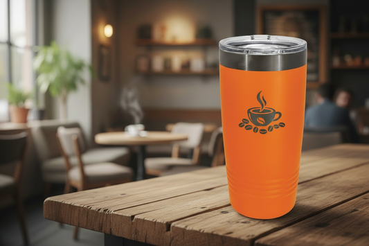 20oz ION-Plated Tumbler with Lid – Custom Laser Engraved | Magnolia Laser