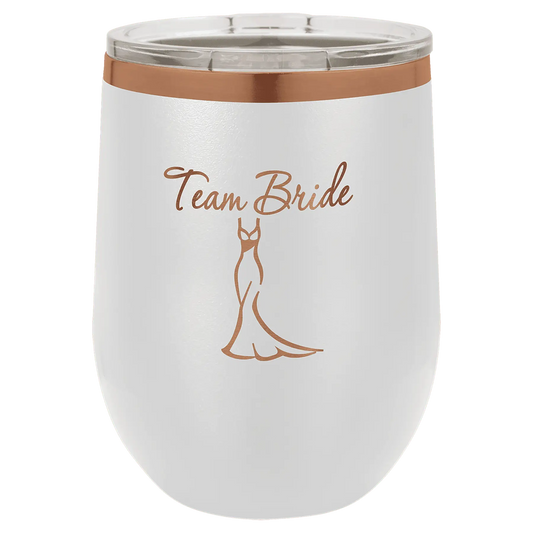 12oz ION-Plated Wine Tumbler with Lid – Custom Engraved | Magnolia Laser