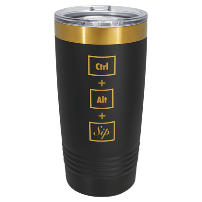 20oz ION-Plated Tumbler with Lid – Custom Laser Engraved | Magnolia Laser