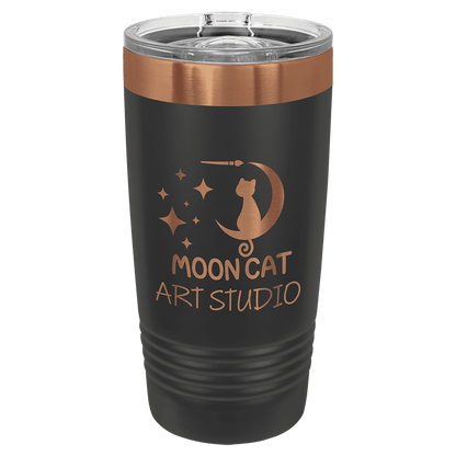 20oz ION-Plated Tumbler with Lid – Custom Laser Engraved | Magnolia Laser