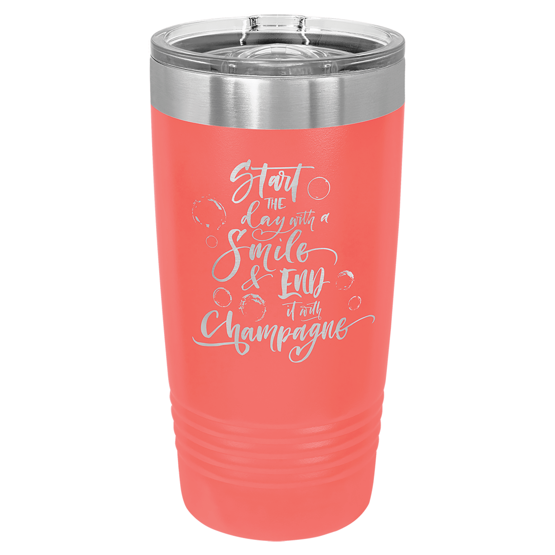 20oz Powder-Coated Tumbler with Lid – Custom Colors | Magnolia Laser