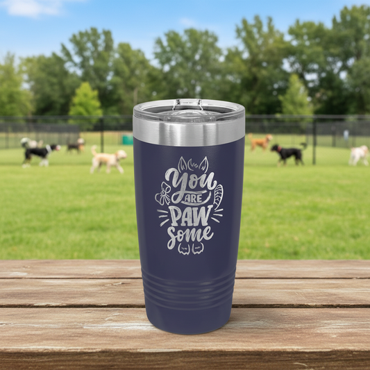20oz Powder-Coated Tumbler with Lid – Custom Colors | Magnolia Laser