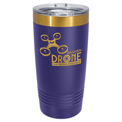 20oz ION-Plated Tumbler with Lid – Custom Laser Engraved | Magnolia Laser
