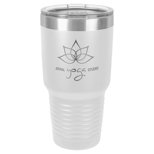 40oz Powder-Coated Tumbler with Lid – Customizable | Magnolia Laser