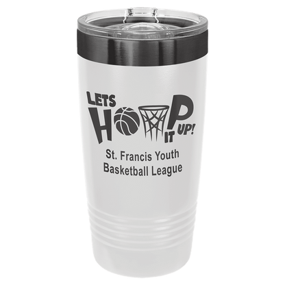 20oz ION-Plated Tumbler with Lid – Custom Laser Engraved | Magnolia Laser