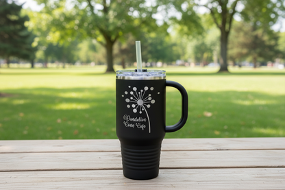 32oz Travel Mug w/handle, straw and Lid – Customizable | Magnolia Laser