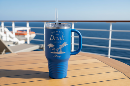 32oz Travel Mug w/handle, straw and Lid – Customizable | Magnolia Laser