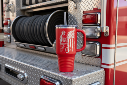 32oz Travel Mug w/handle, straw and Lid – Customizable | Magnolia Laser